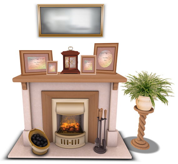 .:CDD:. Driftwood & Stone Fireplace (M)