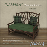 [CIRCA] Pkg - "NAMARA" - Woodland Settee - In Forest