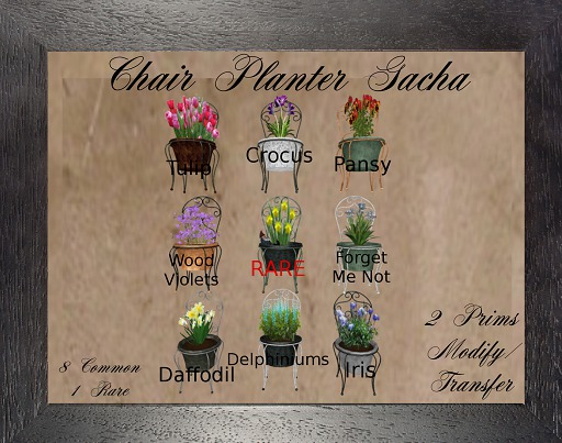 CW-Napping In The Daffodils Chair Planter Gacha RARE