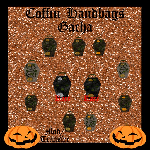 Glitter Black Coffin Handbag-RARE