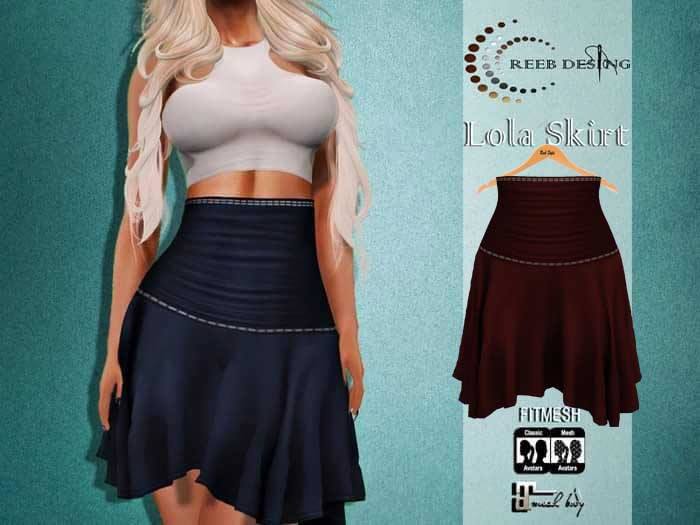 372 Reeb Design lola red skirt