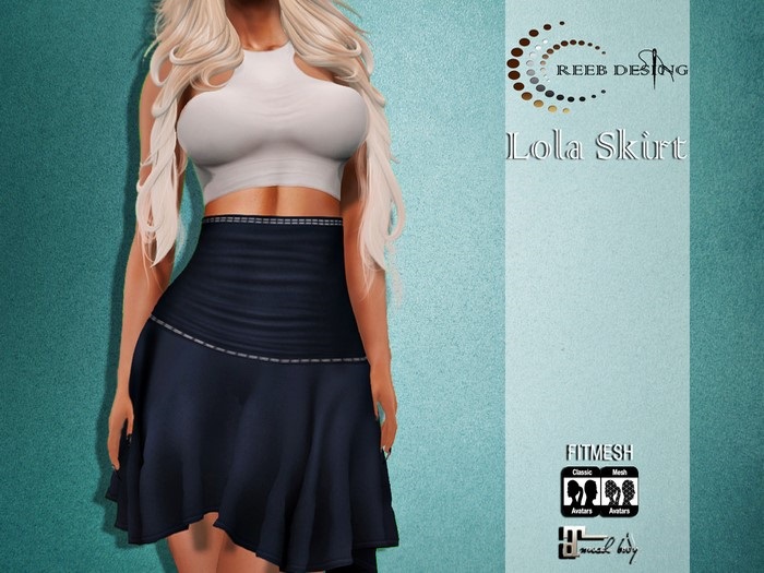 374 Reeb Design lola blue skirt