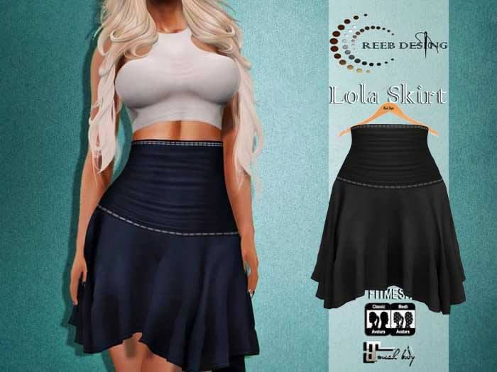 376 Reeb Design lola black skirt