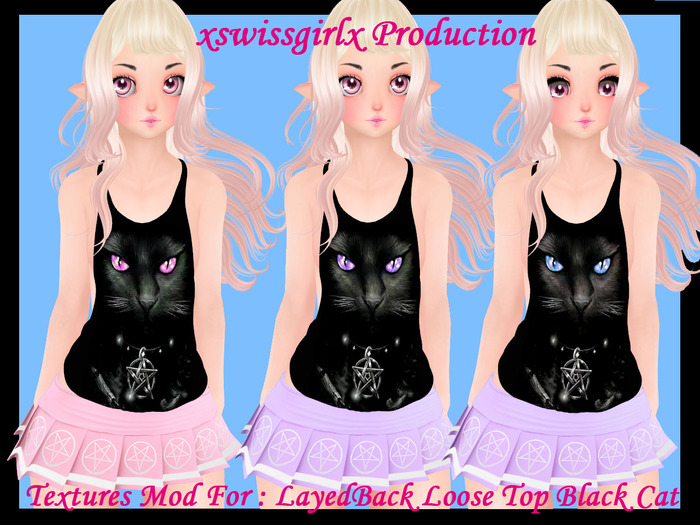 Textures Mod For : LayedBack Loose Top Black Cat