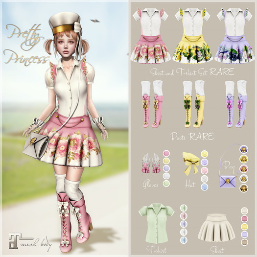 Belle Epoque { Pretty Princess } Boots Yellow (BOX) RARE