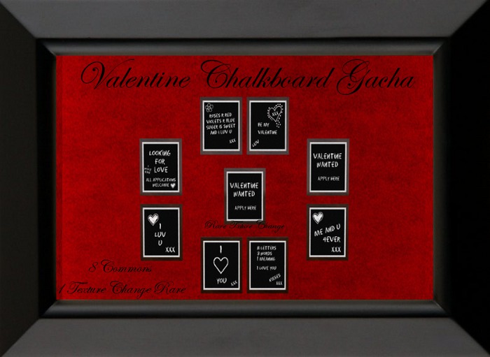 CW-Texture Change Valentine Chalkboard RARE
