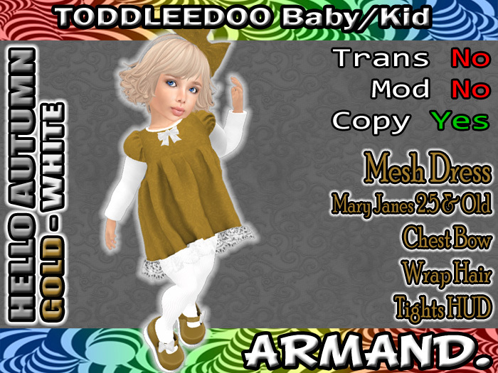 Second Life Marketplace - --ARMAND-- HELLO AUTUMN - GOLD-WHITE
