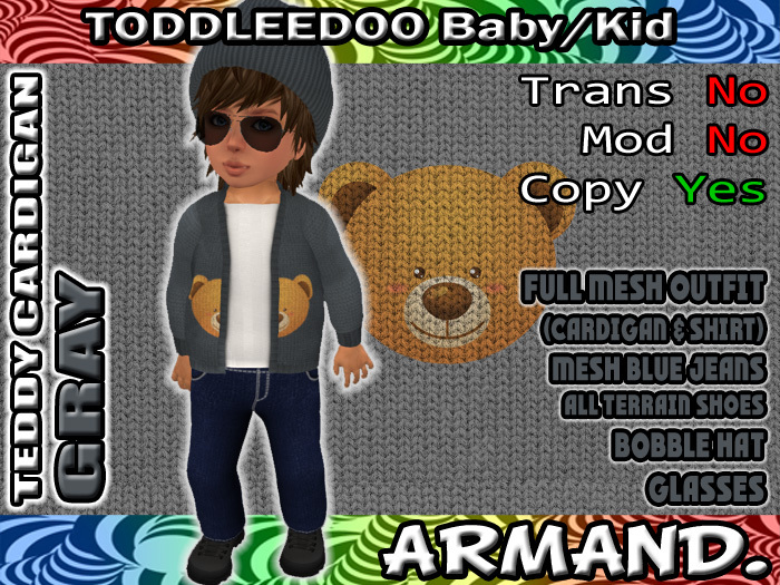 --ARMAND-- TEDDY CARDIGAN - GRAY