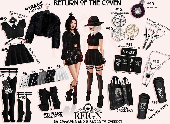 REIGN.- COVEN SKATER SKIRT (ISIS) GRAY #6