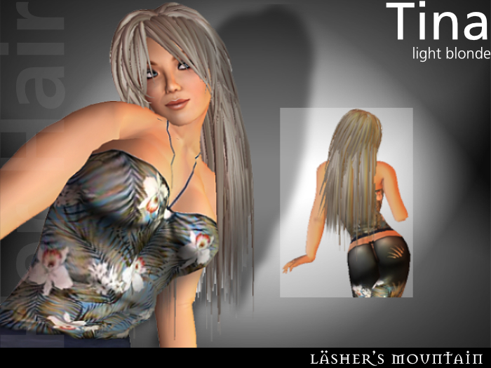  TINA Fine Long LIGHT BLONDE HAIR 