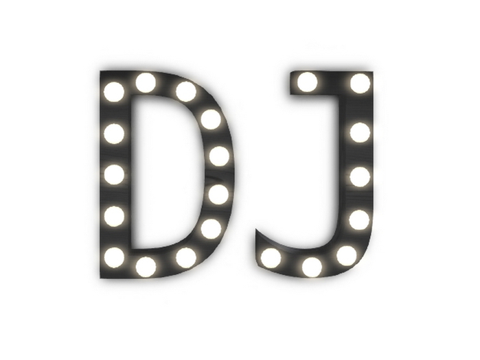 [Px] "DEEJAY" Illuminated Light Bulbs Sign