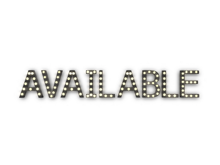 [Px] "AVAILABLE" Illuminated Light Bulbs Sign