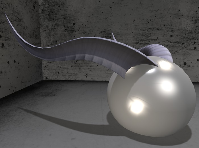 {RS} Ridged horns  Silver 