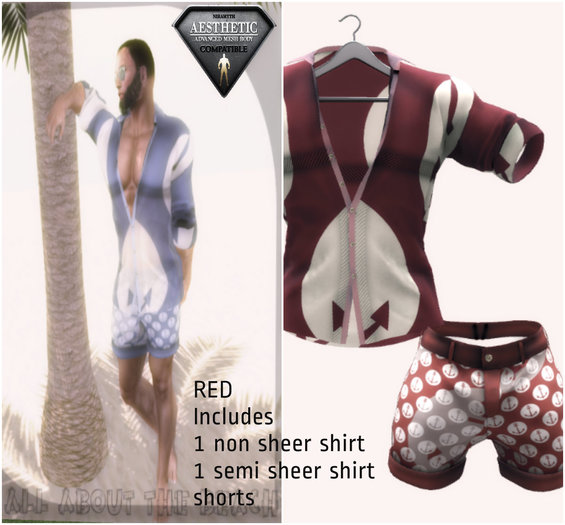 CWB_Aesthetic  Beach set _Red  ADD
