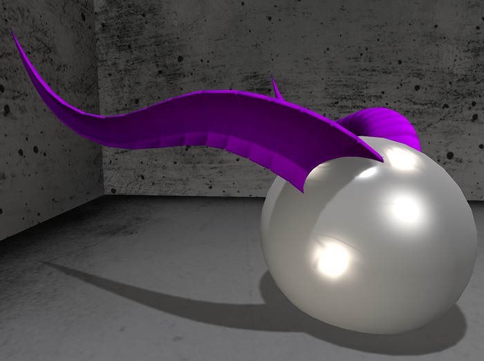 {RS} Ridged horns Purple