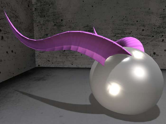 {RS} Ridged horns  Pink 