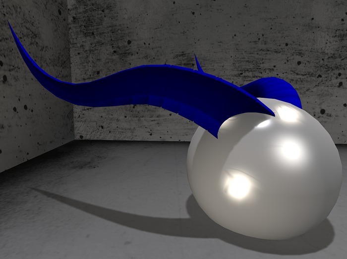 {RS} Ridged horns Blue