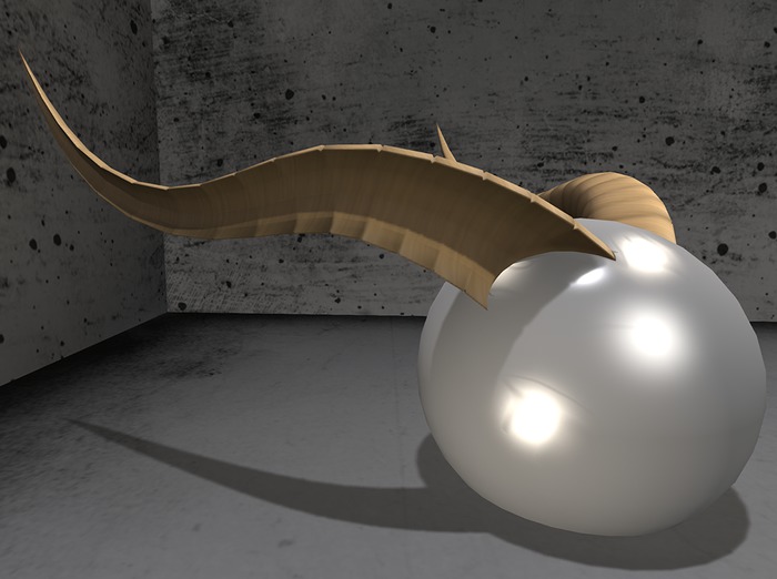 {RS} Ridged horns Gold