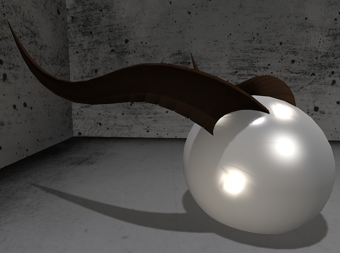 {RS} Ridged horns  Brown 