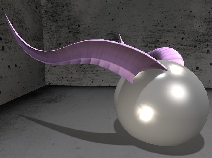 {RS} Ridged horns  LT Pink 