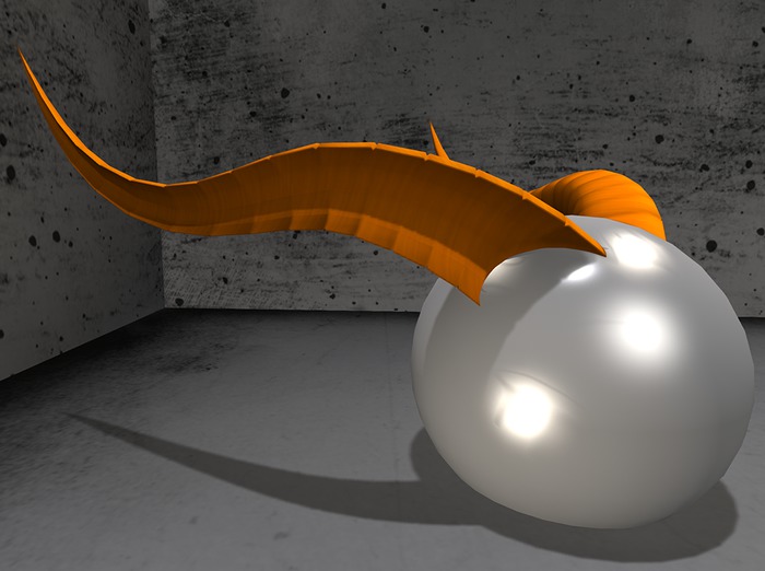 {RS} Ridged horns  Orange 