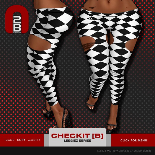 ![ N2B ]! ~ Leggiez-CheckIt ~ [Wht/Blk]