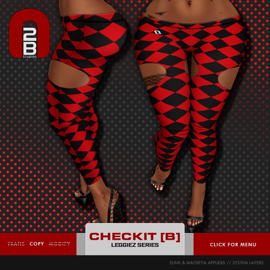 ![ N2B ]! ~ Leggiez-CheckIt ~ [Red/Blk]
