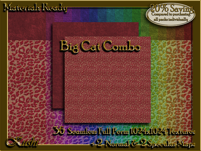 !Kushi! BigCatCOMBO Textures -WEAR TO UNPACK