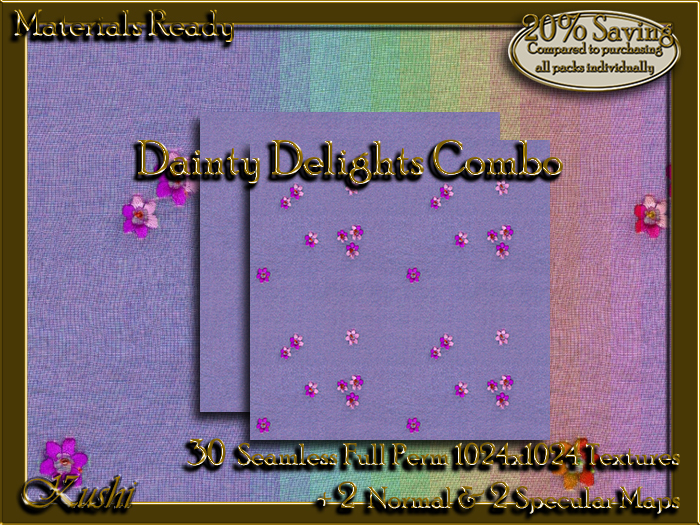 !Kushi! DaintyDelightsCOMBO Textures -WEAR TO UNPACK