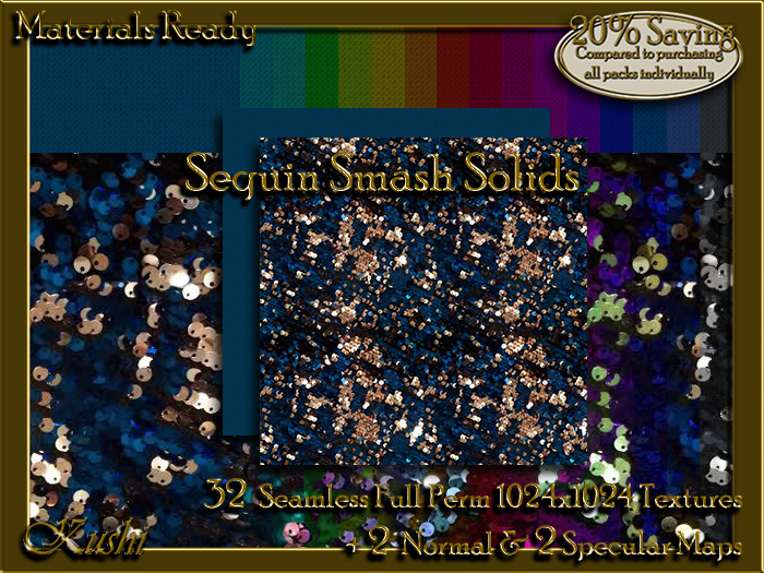 Sequin Smash Combo Fabric Seamless Textures
