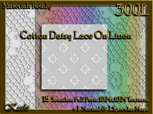 Cotton Daisy Lace On Linen Fabric Seamless Textures