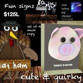 cute & quirky fun signs (crate)
