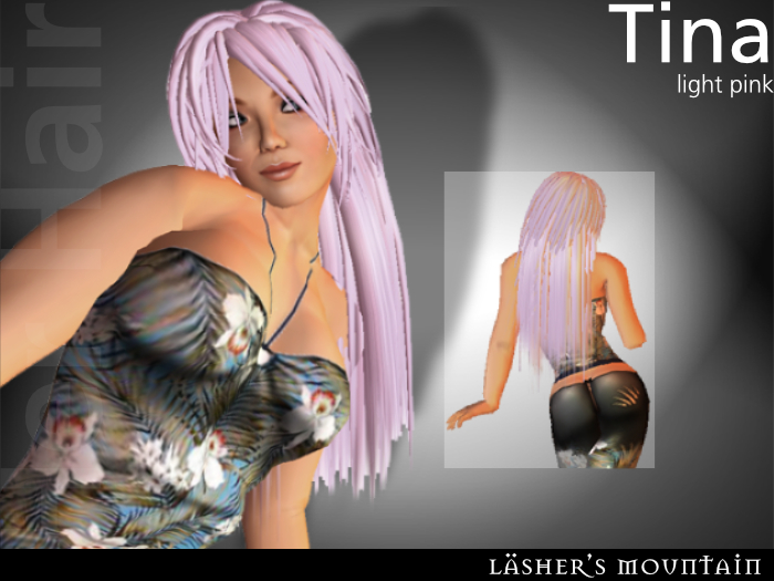 TINA Light Pink LONG FLEXI HAIR With Color Change Menu