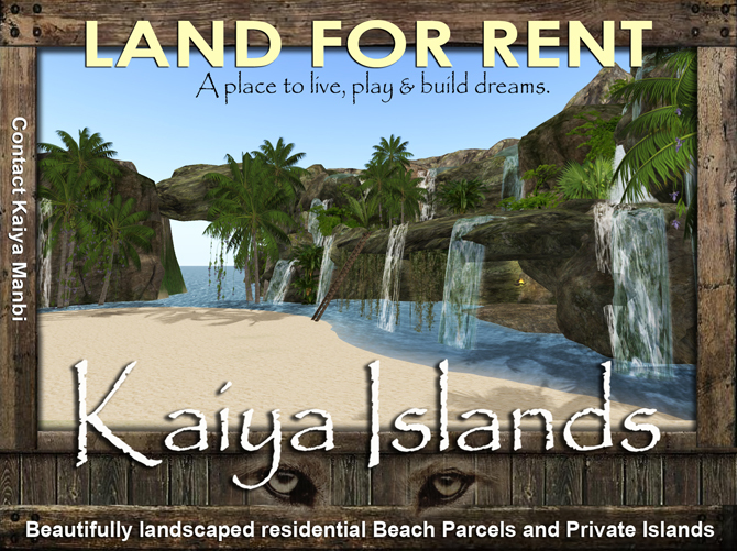 Second Life Marketplace RENT LAND on the Kaiya Islands