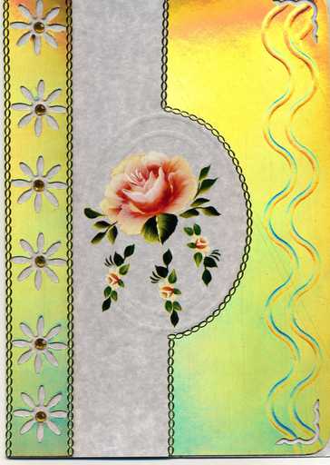 Rose metallic card *boxed*