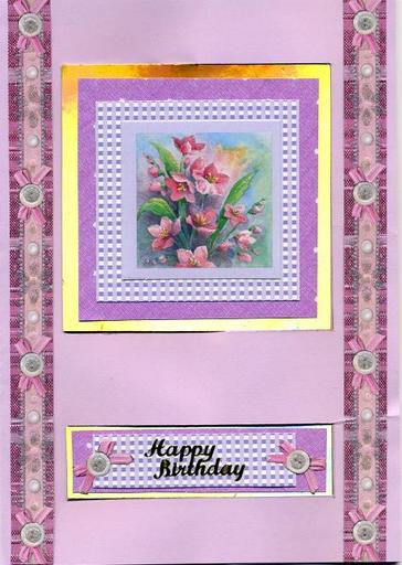 Happy birthday flowers card *boxed*
