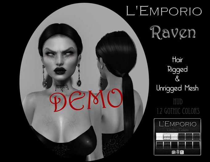 D*E*M*O* L'Emporio ::*Raven*:: Hair Gothic Colors TRIAL