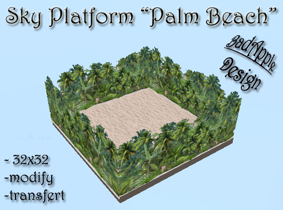 Platform Sand and Palm 32x32  - Box