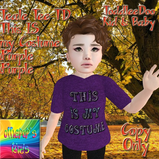 Teale Tee TD This IS My Costume Purple Purple ~OpK~