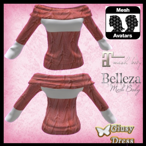 Pullover -PINK- WHITE-(2)