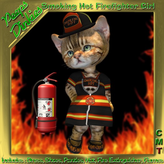 Peeps Dinkies Smoking Hot Firefighter Girl Costume