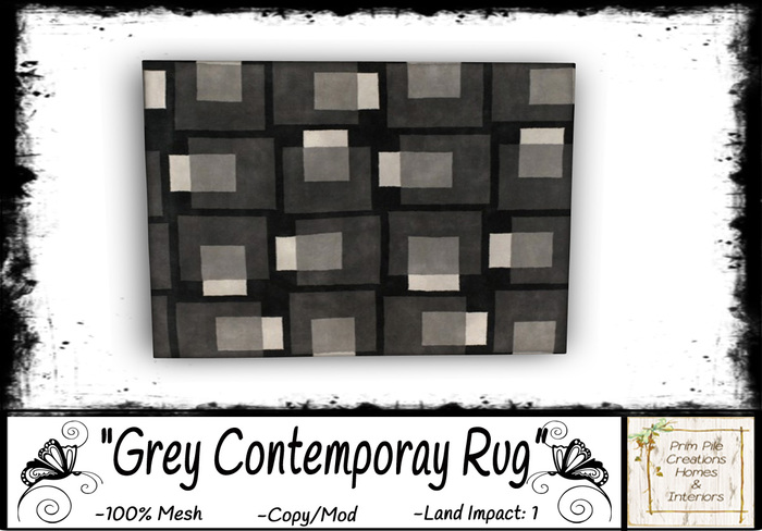 ~PPC~ Grey Contemporary Rug