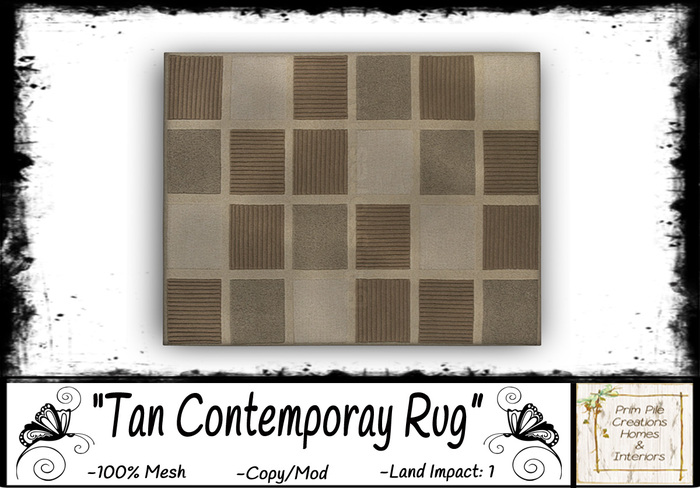 ~PPC~ Tan Contemporary Rug