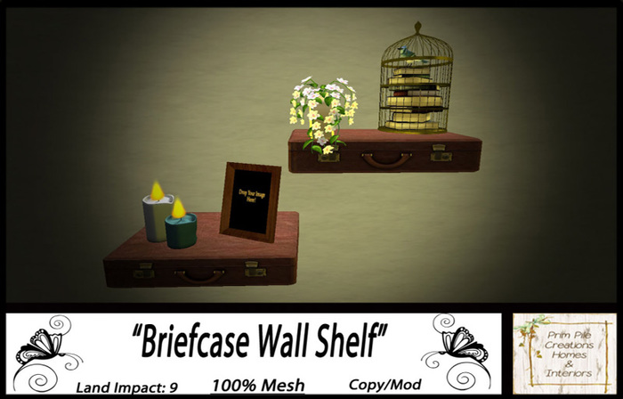 ~PPC~ Briefcase Wall Shelf  