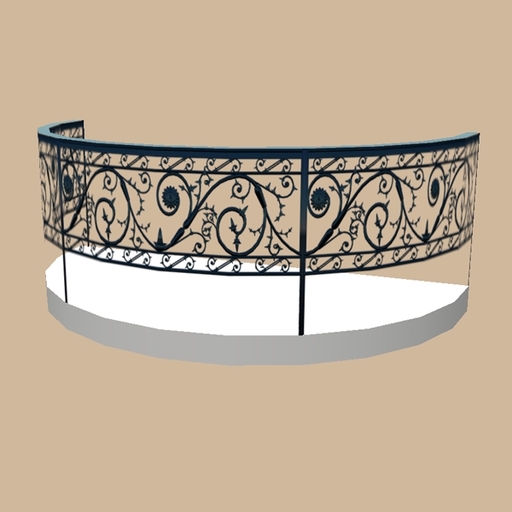 balcony with antique railing
