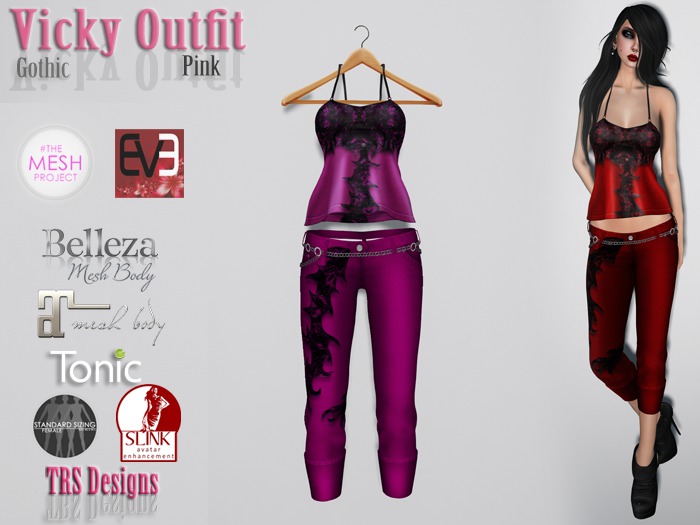 Vicky Outfit Gothic Pink