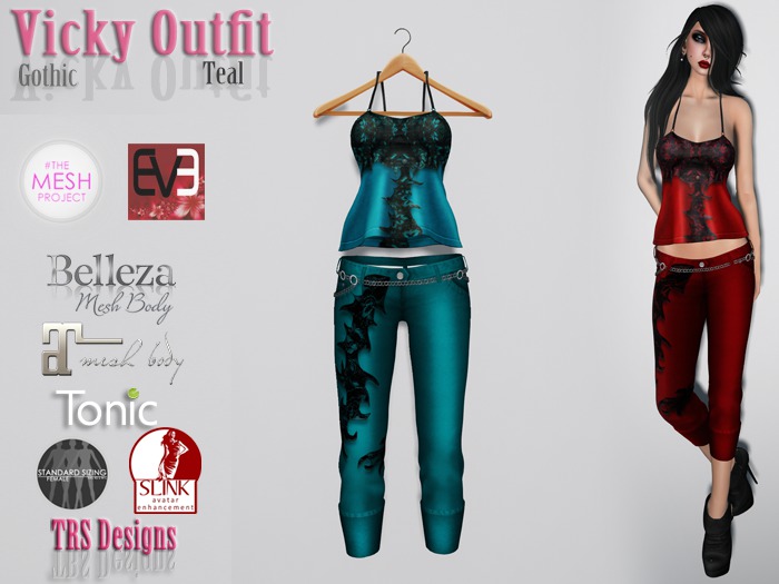Vicky Outfit Gothic Teal