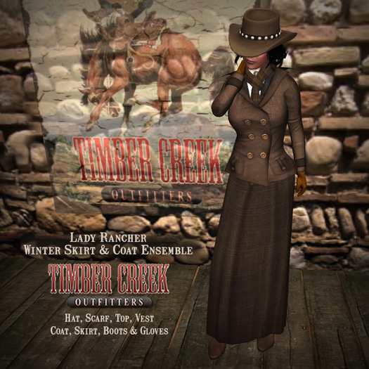 [Timber Creek] Lady Rancher Winter Ensemble-Cocoa