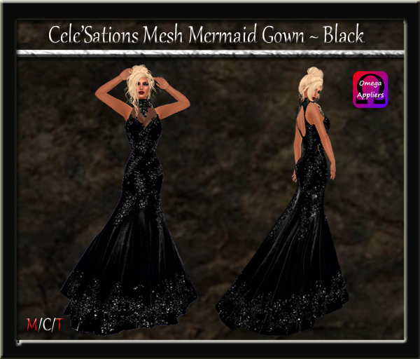 Cele'Sations Mermaid Gown ~ Black Pk