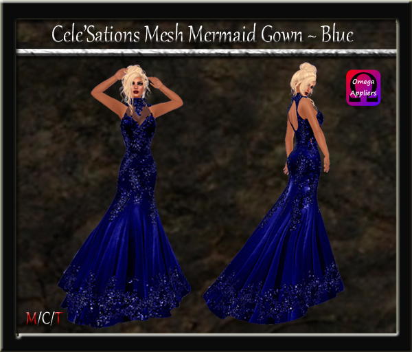 Cele'Sations Mermaid Gown ~ Blue Pk